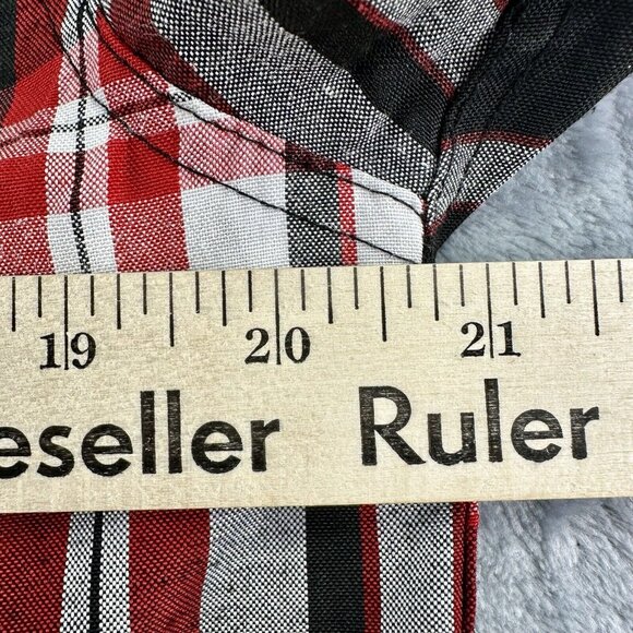 BLAC LAQUER Button Down Shirt Men’s Size Large Red Black Long Sleeve Date Night - Picture 6 of 11